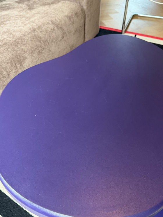 Set of 2 Japandi side tables, purple organic shape – Wood (photo 6 of 8)