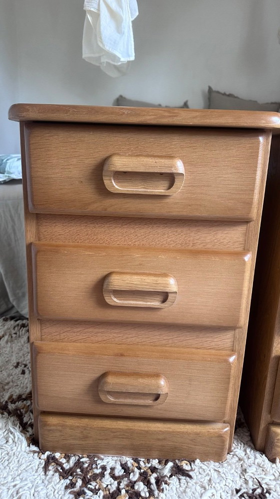 Set of Vintage Danish Oak Nightstands 1970s – Komfort, Wood (photo 4 of 7)