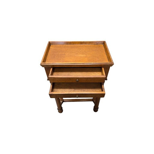 Mesita auxiliar vintage de estilo Imperio francés, década de 1970. – bijzettafels, Wood (photo 2 of 8)