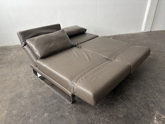 Image 1 of Franz Fertig designer sofa bed leather couch