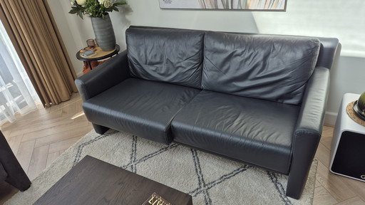 Ensemble canapé en cuir Montel 2 + 2.5 places. Assise réglable