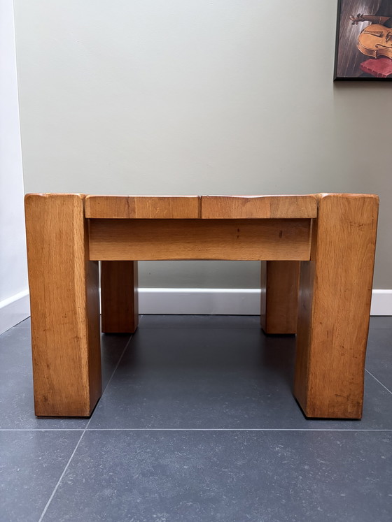 Image 1 of table basse robuste en bois de style brésilien vintage