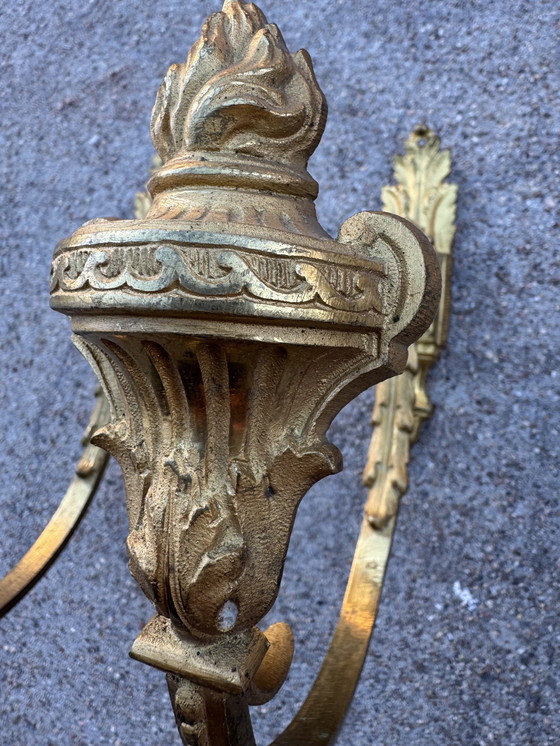 Image 1 of Louis XVI vergoldete Bronze-Raffhalter