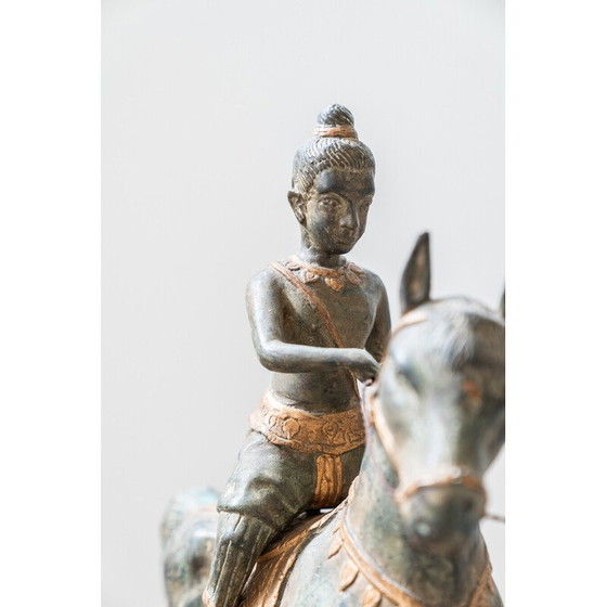 Image 1 of Pair of vintage bronze riders, 1920-1930