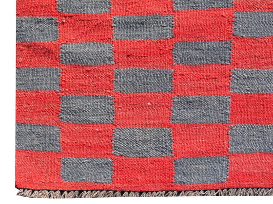 Image 1 of MAZANDARAN Kilim Designer Tapijt 440 x 370 cm Rood Grijs Handgeweven