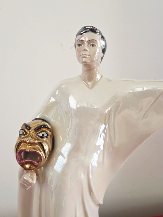 Gran Escultura Nadal España - Serie "Arte y Teatro" (Ópera / Máscara Dorada) – Objetos decorativos (photo 10 of 12)