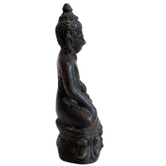 Estatua portátil Mahayana con Kalasha – Bronce antiguo parcialmente dorado – Lote 148 – Esculturas, Bronze (photo 3 of 8)