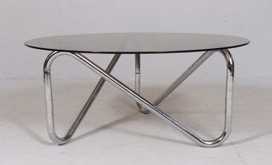 Image 1 of  Französischer Stahlrohr Coffee Table/Couchtisch, Der 1970Er Jahre