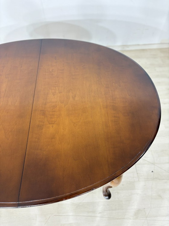 Eleganter Mid Century Esstisch / Vintage Küchentisch / ausziehbarer Tisch / Runder Chippendale Esstisch (photo 7 of 19)