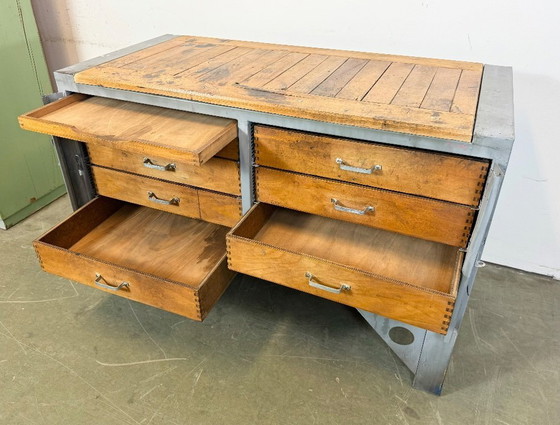 Image 1 of Cassettiera industriale grigia vintage, anni '60