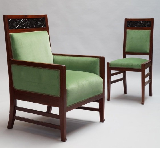 Image 1 of Jugendstil-Salonmöbel, ca. 1910-1920