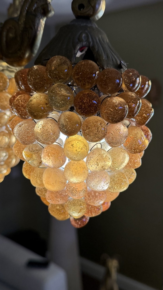Lampadario vintage fatto a mano in stile Murano – Lampade a sospensione, Glass, Metal (photo 5 of 5)