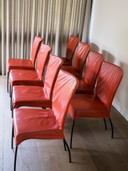 Complete set of 8 Montis Spica chairs by Gijs Papavoine in leather