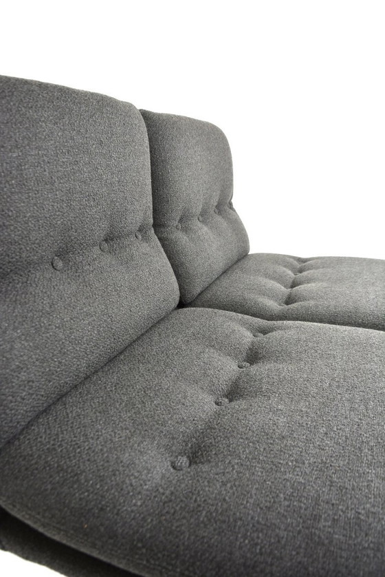 Image 1 of Anthracite grey bench seat from the 1970s