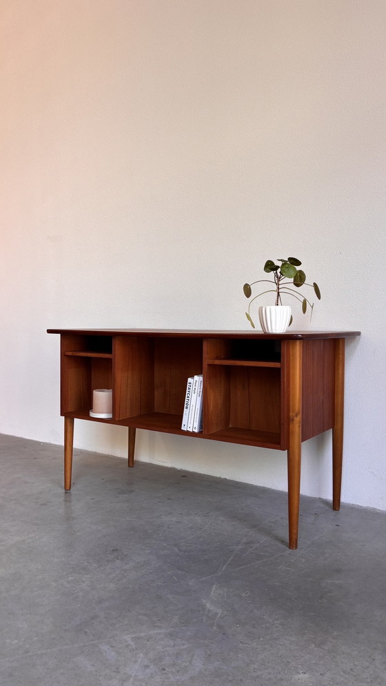 Image 1 of Vintage Danish Desk 2 Sides