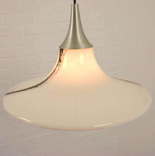 Peill & Putzler 'Sirrus' UFO pendant lamp of hand-blown Murano glass, Germany/Italy, 1970s