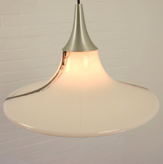 Image 1 of Peill & Putzler 'Sirrus' UFO pendant lamp of hand-blown Murano glass, Germany/Italy, 1970s