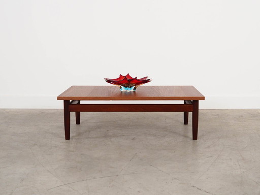 Mesa de centro de roble, diseño danés, década de 1970, fabricada en Dinamarca.