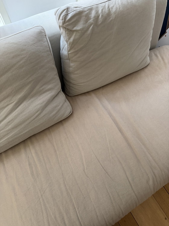 Comfortabele Beige 3-zits Hoekbank van Katoen-Linnen Mix – 3-5 zitsbanken, Cotton (photo 5 of 11)