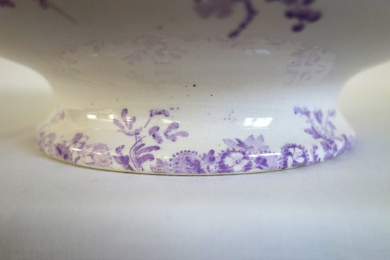 Image 1 of Soupière Longwy Modèle Hanoi Terre de Fer Début XXème