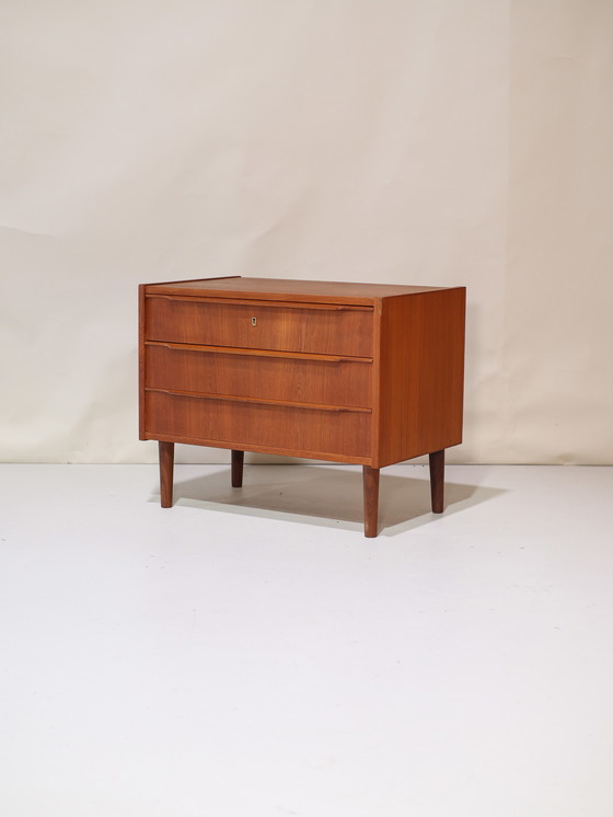 Image 1 of (2x) Kleine Kommode Teakholz vintage Dänisch
