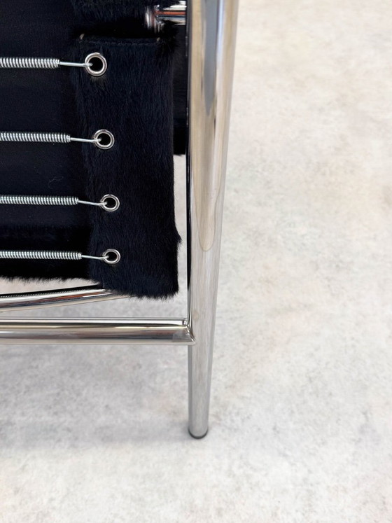 Lc1 Chair Le Corbusier Cassina Charlotte Perriand Sièges – Chaises de salle à manger, Metal, Leather (photo 13 of 15)