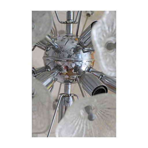 Vintage sputnik hanglamp van murano glas, 1960