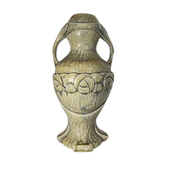 Jugendstil glasierte Steingut Vase von Helman, 1900 – Vasen, Ceramic, Art Nouveau (photo 12 of 12)