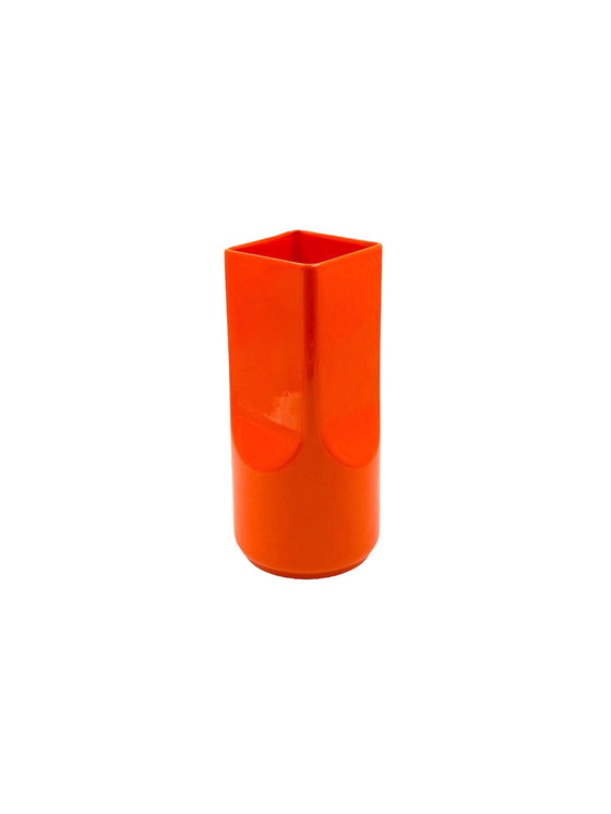 Image 1 of Studio Opi, vase en céramique orange de l'ère spatiale, Gabbianelli Italie vers 1960