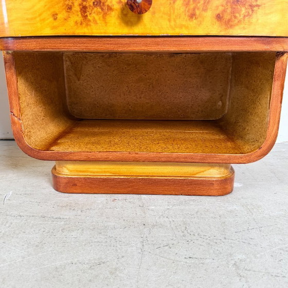 Set of Halabala-style Art Deco bedside tables with Bakelite handles – Nightstands, Wood (photo 5 of 13)