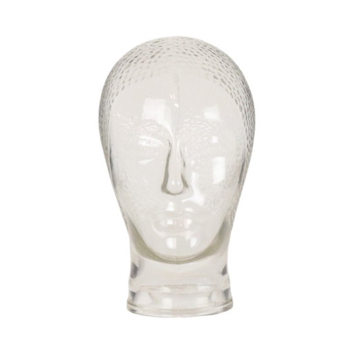 Decorative Vintage Glass Head Display Militaria Shop Window 26cm – decoratieve objecten