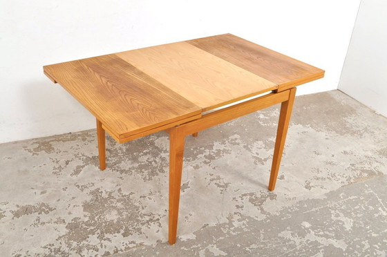 Image 1 of Table de salle à manger extensible vintage en bois de frêne, années 1960