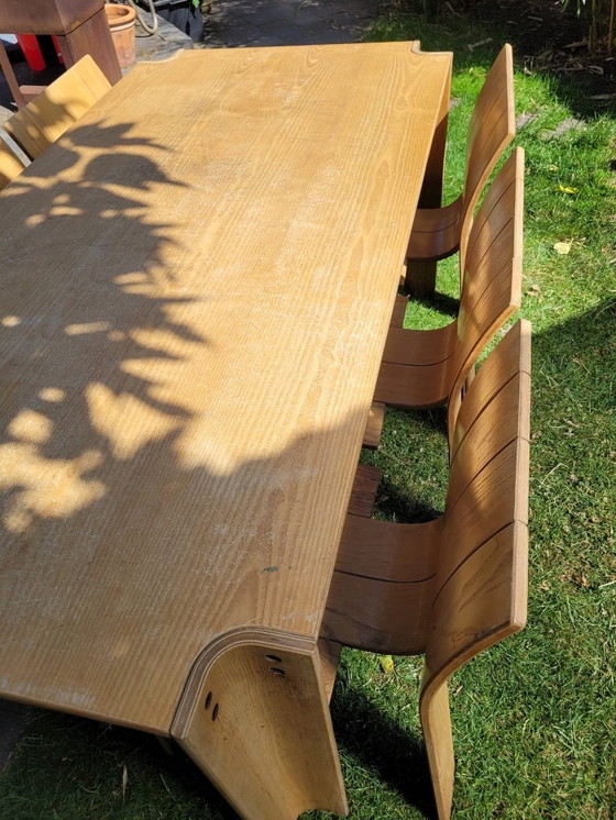 Image 1 of 6 Gijs Bakker strip chairs and table
