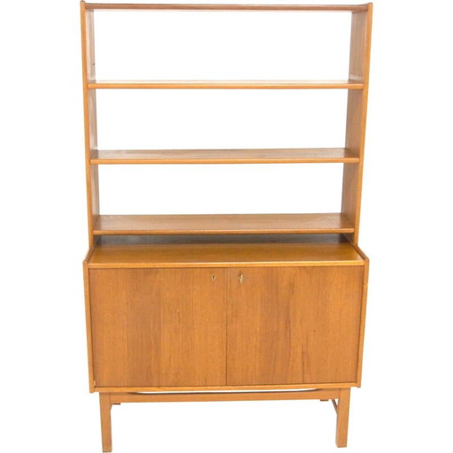 Libreria vintage scandinava in teak di Tibro, Svezia, 1960