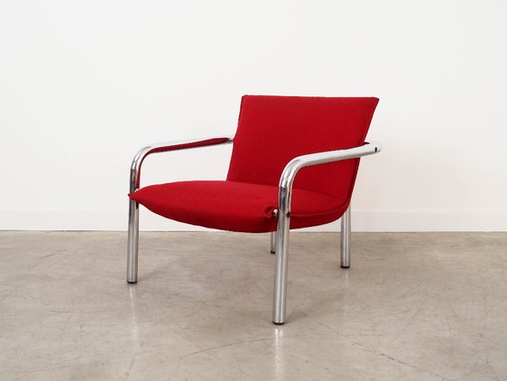 Image 1 of Fauteuil rouge, design italien, années 1970, fabriqué en Italie