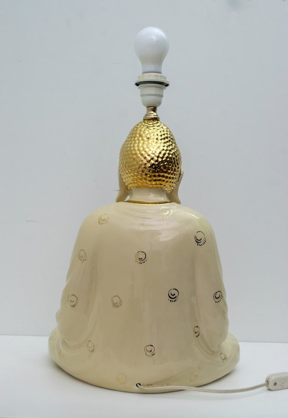 Image 1 of Lampada da tavolo Buddha in porcellana italiana di Zanotto, anni '70, metà del secolo scorso