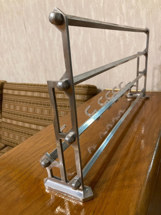 Image 1 of Appendiabiti e specchio in stile Art Déco /// designer: Janos Diosy