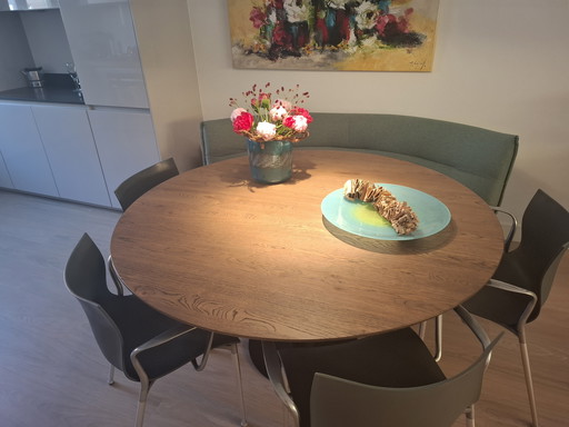 DYYK Table de salle à manger ronde 150cm