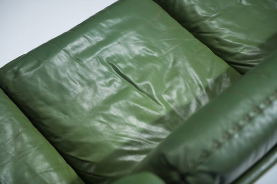 Image 1 of Magnifique et très rare canapé DS-31 en cuir vert, conçu par Team De Sede pour De Sede Swiss.