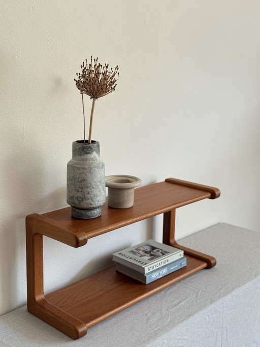 Vintage Teak Wall Rack Wall Shelf Dyrlund