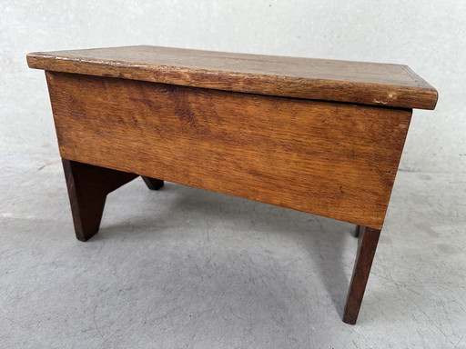 Old oak stool / box