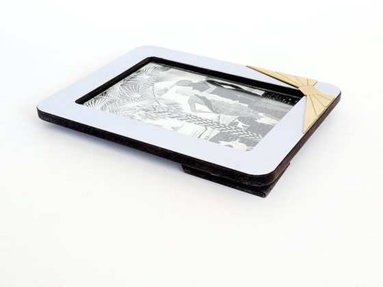 Image 1 of Ensemble de 3 cadres photo vintage en laiton argenté, 13 x 18 cm