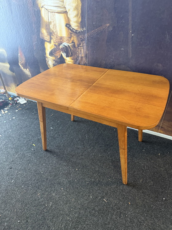 Image 1 of Vintage 1960s extendable teak veneer dining table