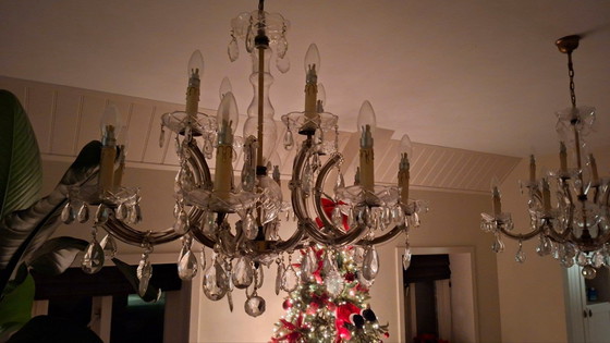 Image 1 of Grandes candelabros de cristal antiguos