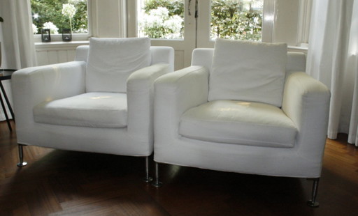 2x B&B Italia Harry armchair – fauteuils, Textile