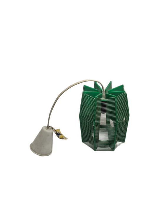 Vintage Pending Lamp by Huta Sedzimira in Cracow, Poland, 1980s – Pendant lamps, Plastic, Textile (photo 7 of 11)