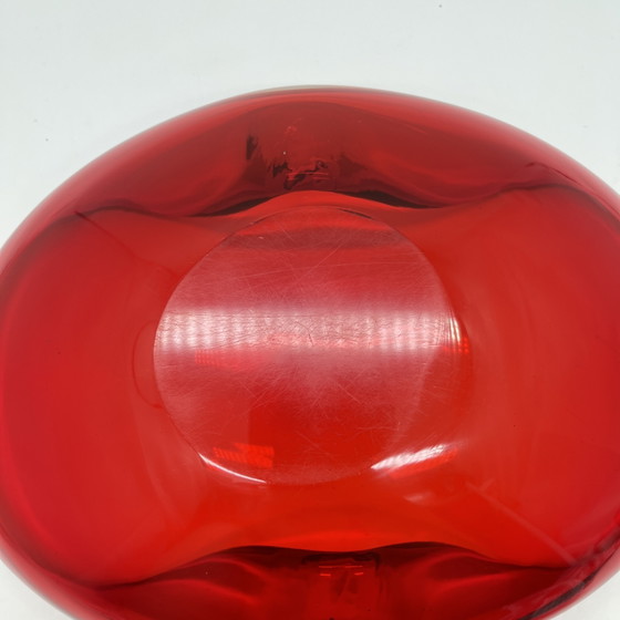 Large Murano art glass bowl, ruby ​​red – 30.5 cm – 3 kg – Vintage Art Glass – Vases (photo 13 of 15)