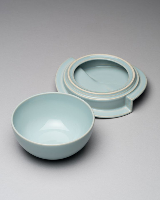 Image 1 of Bol y caja con tapa de porcelana de diseño Rosenthal, Jan van der Vaart, posmodernismo