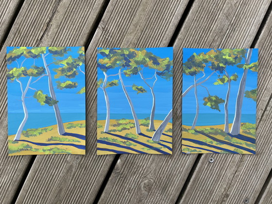 Image 1 of 3 pinturas al gouache sobre papel A5 (21x15cm)