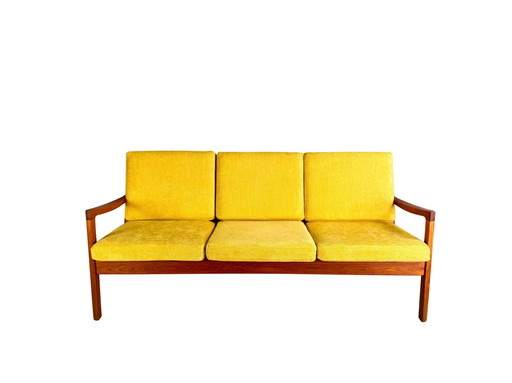 Midcentury Sofa France & Søn Bank Ole Wanscher driezitter teak